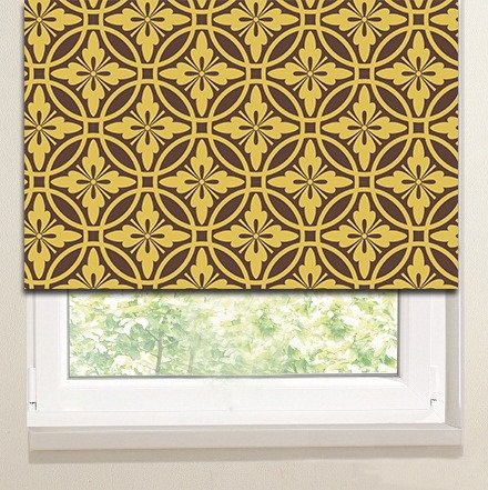 Рулонные шторы в гостиную: Круговой орнамент