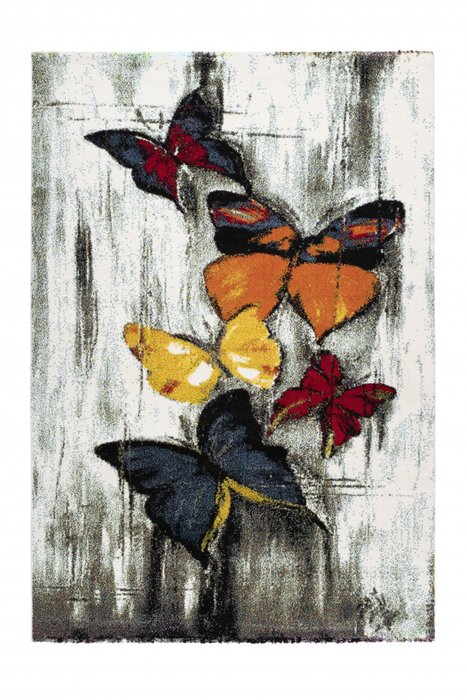 Яркий ковер Espo Butterfly 160x230 серого цвета