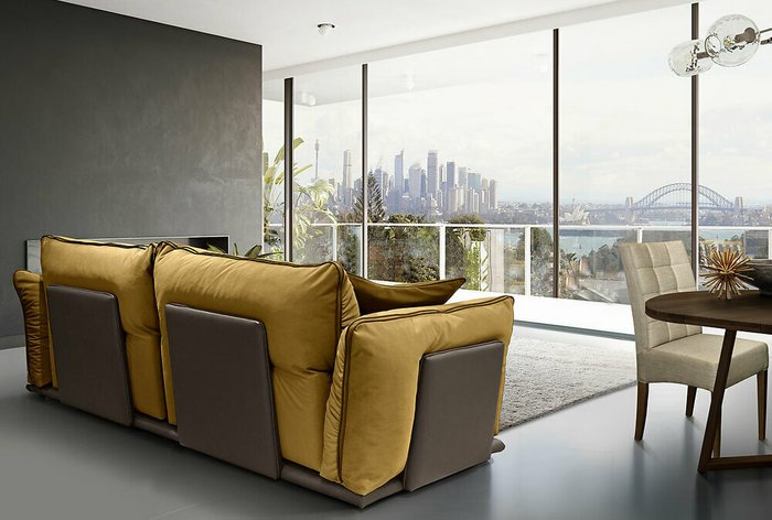 Диван Ferre бежево-коричневого цвета - лучшие Прямые диваны в INMYROOM