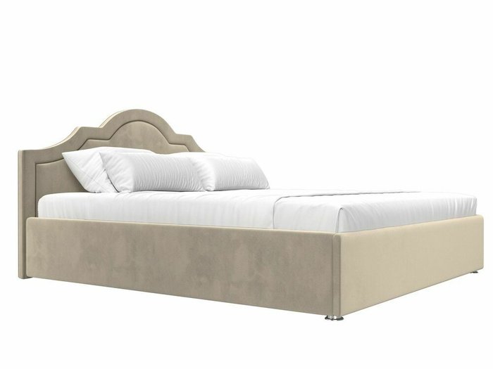 Кровать Афина 160х200 бежевого цвета с подъемным механизмом - лучшие Кровати для спальни в INMYROOM