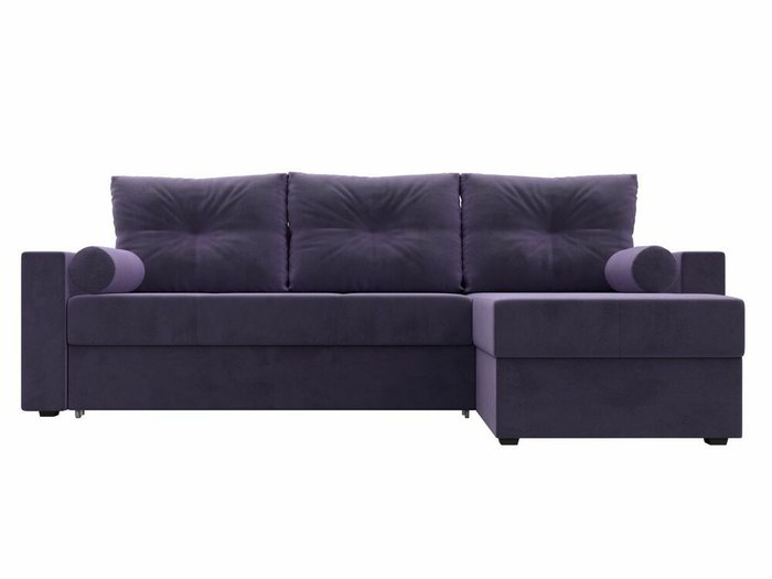 Угловой диван-кровать Верона фиолетового цвета правый угол - купить Угловые диваны по цене 47999.0