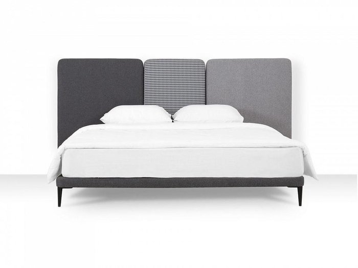 Кровать Licata 160х200 композиция 2 серого цвета - купить Кровати для спальни по цене 64620.0