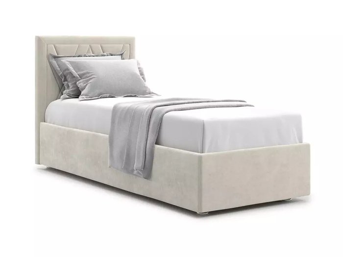 Кровать Premium Milana 2 90х200 бежевого цвета с подъемным механизмом