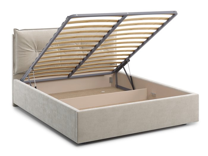 Кровать Cedrino 140х200 бежевого цвета с подъемным механизмом - лучшие Кровати для спальни в INMYROOM