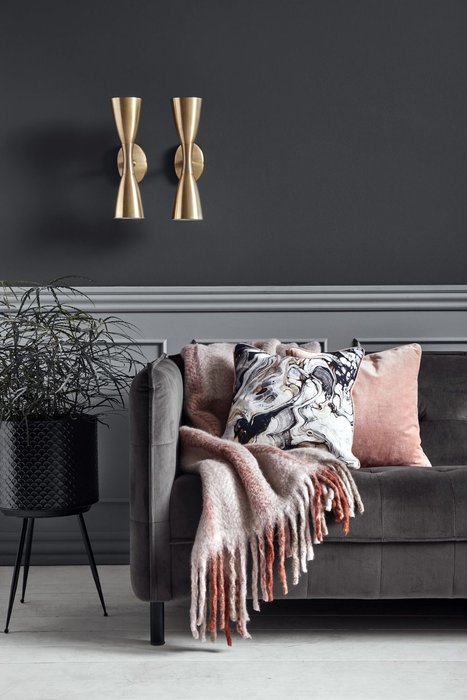 Стильный диван  серого цвета - лучшие Прямые диваны в INMYROOM