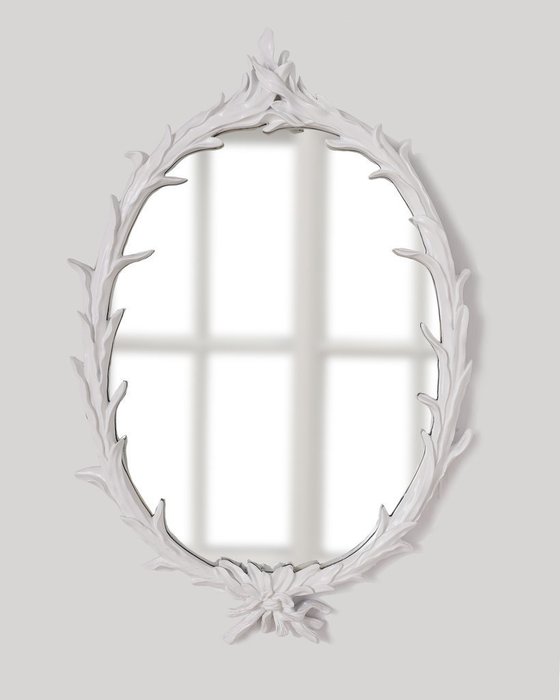 Зеркало Буа в белой раме