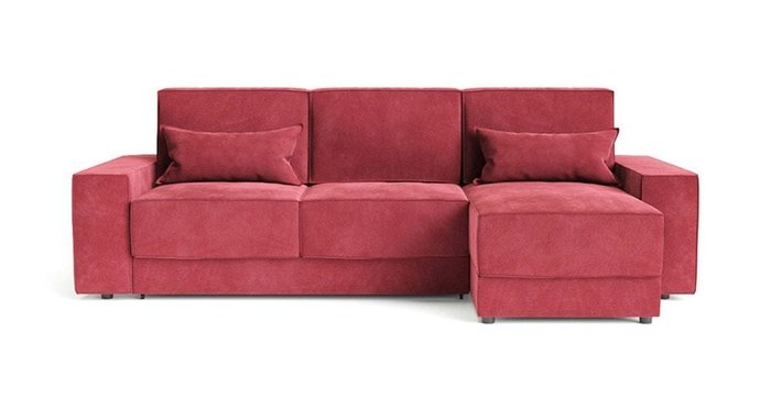 Угловой диван-кровать Модесто красного цвета