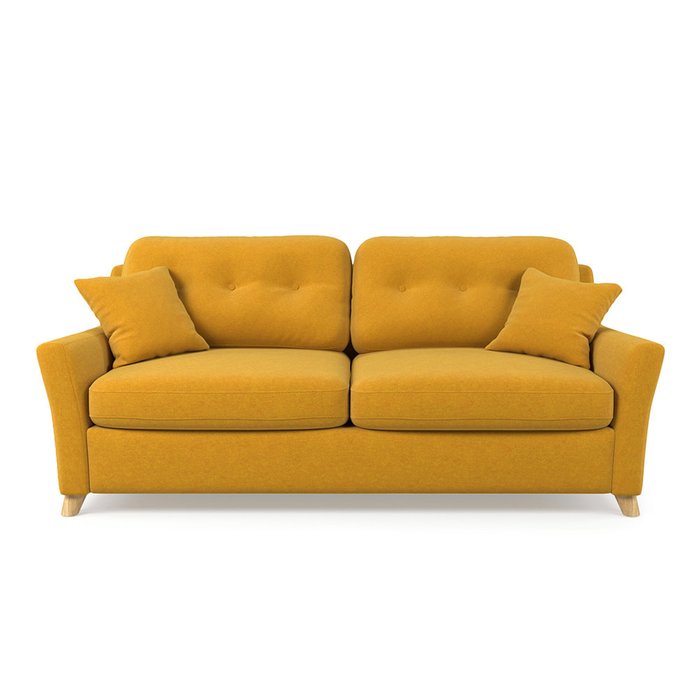 Диван-кровать Raf MT трехместный желтого цвета