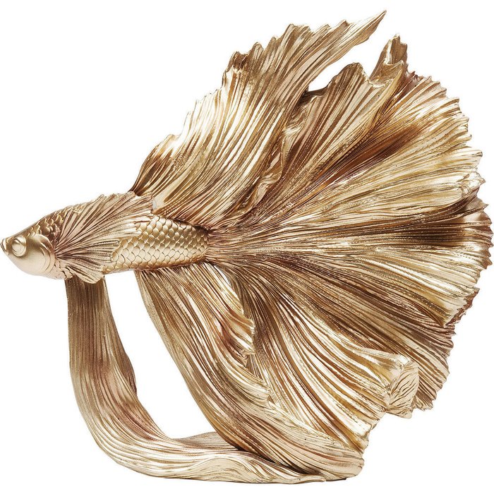 Статуэтка Fish золотого цвета - купить Фигуры и статуэтки по цене 24020.0