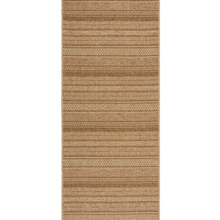 Farah Stripe Indoor Outdoor Teppich в цвете Juteoptik