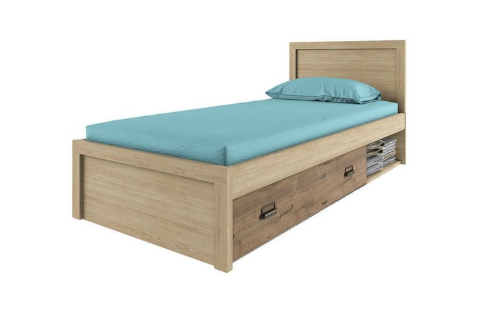 Кровать Diesel 90х200 бежевого цвета без подъемного механизма