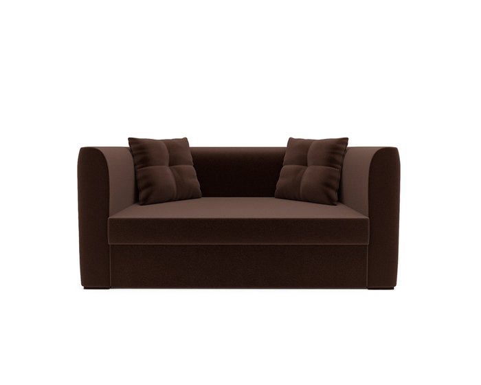 Прямой диван-кровать Ассоль коричневого цвета - купить Прямые диваны по цене 19090.0