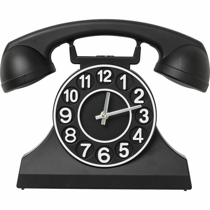Часы настенные Telephone черного цвета