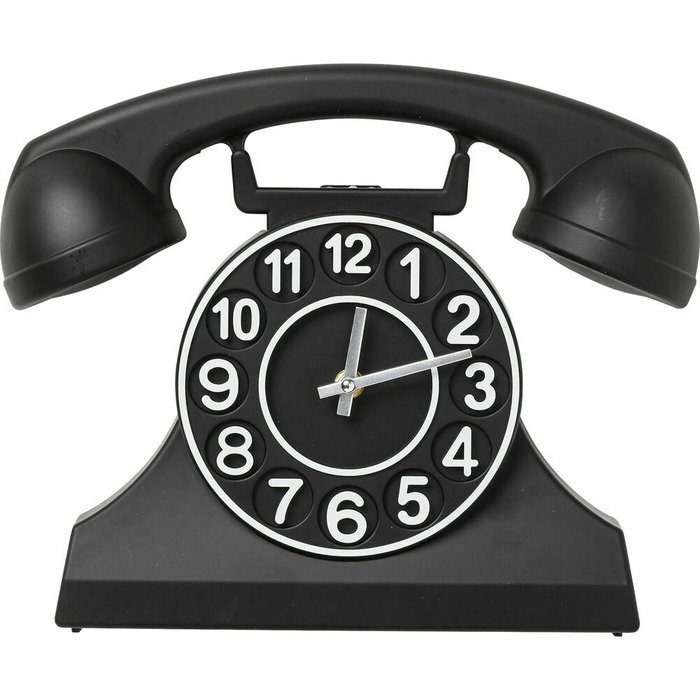 Часы настенные Telephone черного цвета Часы настенные Telephone черного цвета
