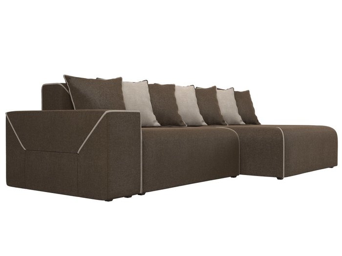 Угловой диван-кровать Кёльн коричневого цвета правый угол - лучшие Угловые диваны в INMYROOM