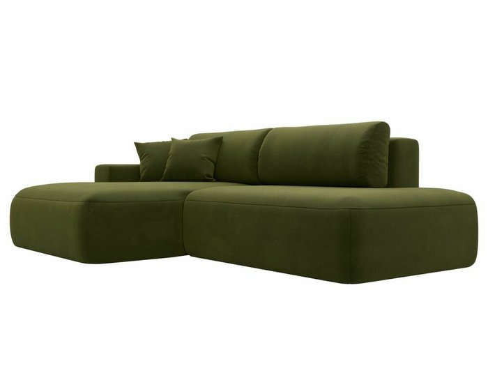 Угловой диван-кровать Лига 036 Модерн зеленого цвета левый угол - лучшие Угловые диваны в INMYROOM
