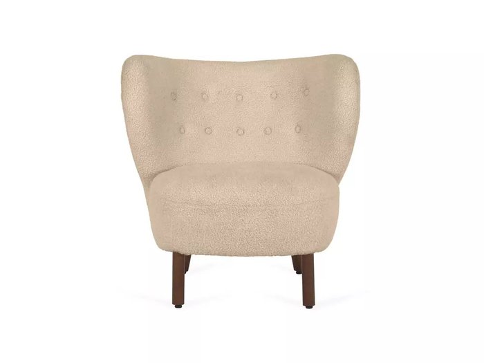 Кресло Lounge Wood бежевого цвета