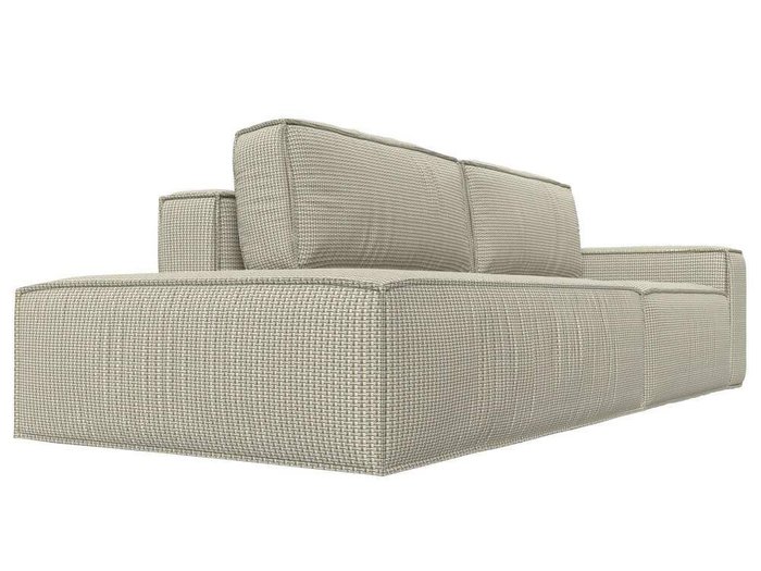 Прямой диван-кровать Прага модерн серо-бежевого цвета подлокотник справа - лучшие Прямые диваны в INMYROOM