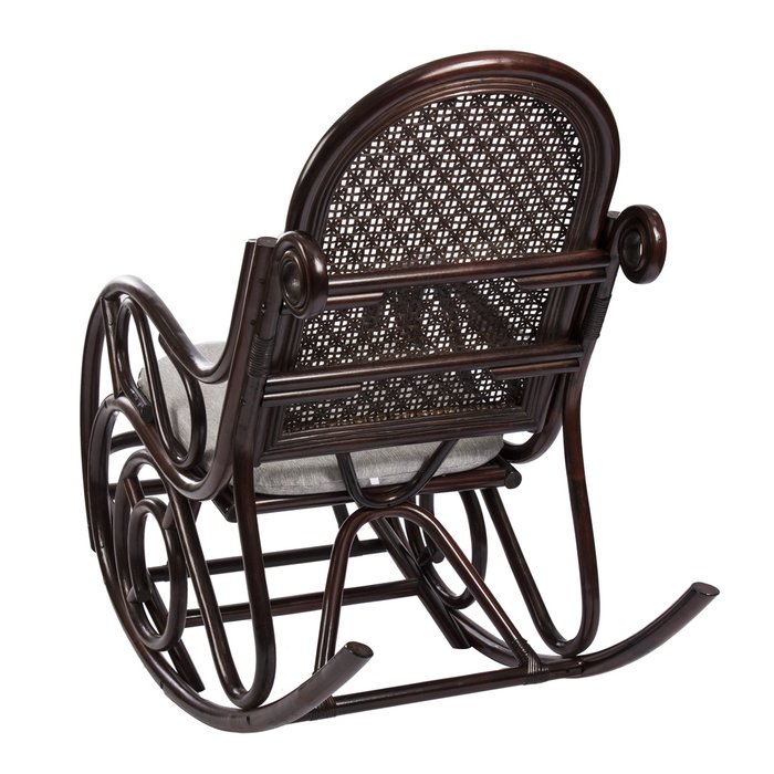 Кресло-качалка Novo с подушкой орех - лучшие Садовые кресла в INMYROOM