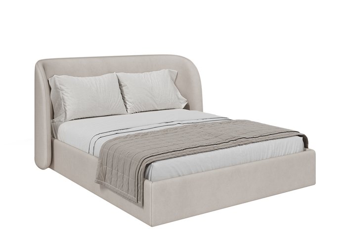 Кровать Classic 160х200 молочного цвета с подъемным механизмом - лучшие Кровати для спальни в INMYROOM