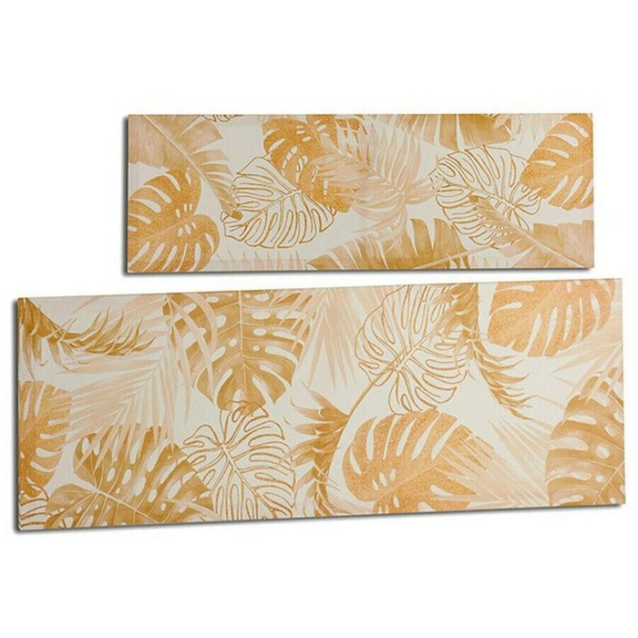 Полотно Лист растения Позолоченный 90 x 30 x 1,5 cm (12 штук) - купить Картины по цене 7850.0
