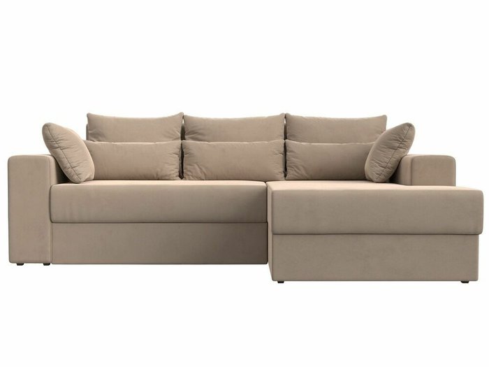 Угловой диван-кровать Майами бежевого цвета правый угол - купить Угловые диваны по цене 52999.0