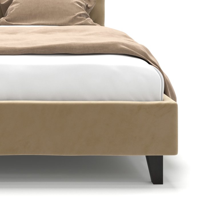 Кровать Hannah бежевого цвета на ножках 140х200 - лучшие Кровати для спальни в INMYROOM