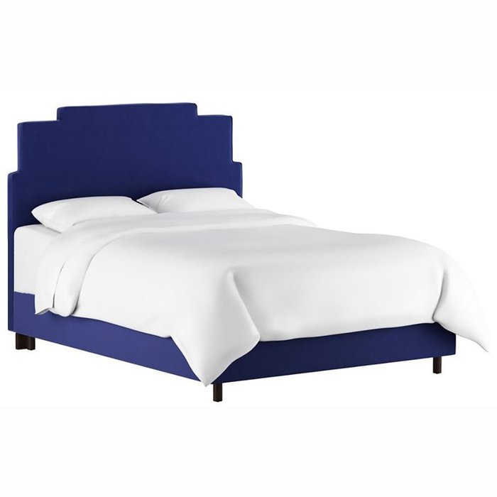 Кровать Paxton Bed Light Blue темно-синего цвета 160x200  - купить Кровати для спальни по цене 102000.0
