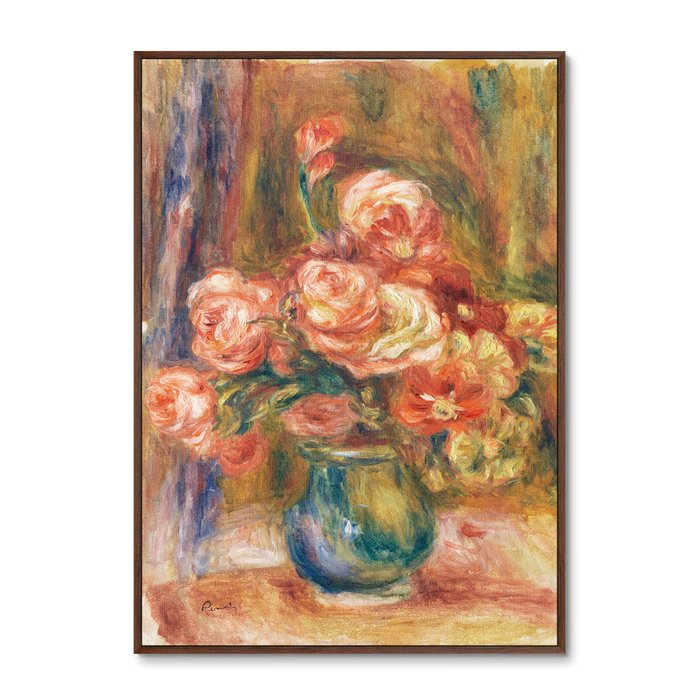 Репродукция картины Vase of Roses, 1890г. - купить Картины по цене 21999.0
