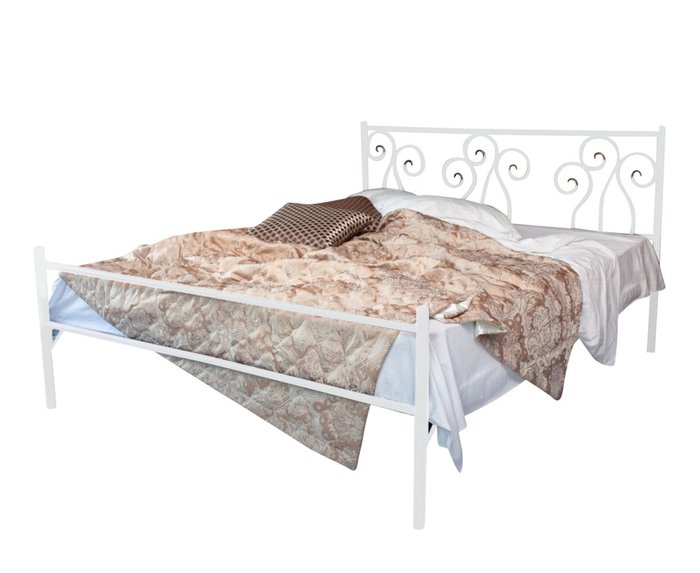 Кровать Лацио 160х200 белого цвета