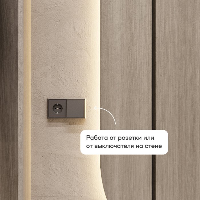 Овальное настенное зеркало Nolvis NF LED XL 96х196 с тёплой подсветкой - лучшие Настенные зеркала в INMYROOM