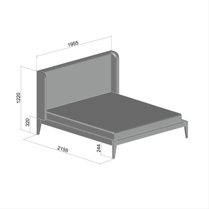 Кровать Fly soft new 180х200 светло-серого цвета без подъемного механизма - лучшие Кровати для спальни в INMYROOM Кровать Fly soft new 180х200 светло-серого цвета без подъемного механизма - лучшие Кровати для спальни в INMYROOM