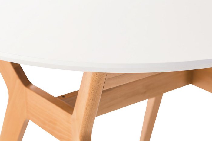 Обеденный стол Нарвик L с белой столешницей  - купить Обеденные столы по цене 20590.0
