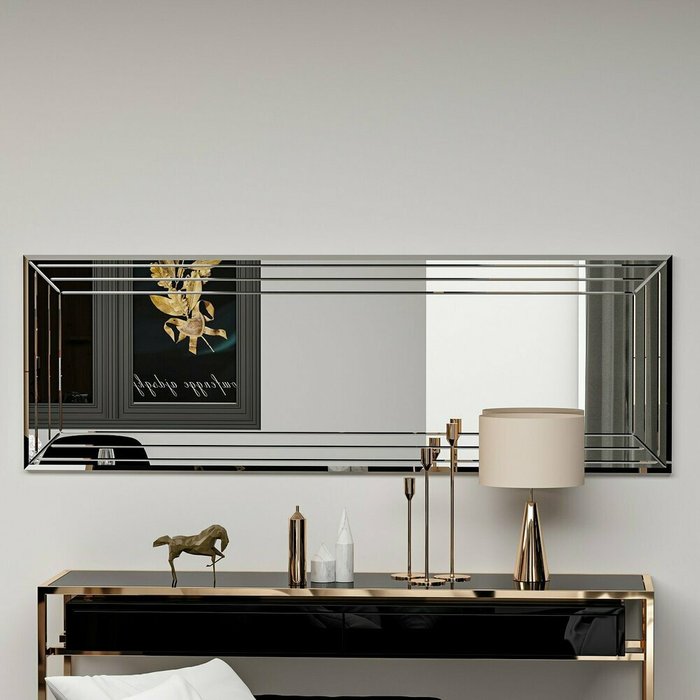 Настенное зеркало Decor 40х120 в раме белого цвета - лучшие Настенные зеркала в INMYROOM