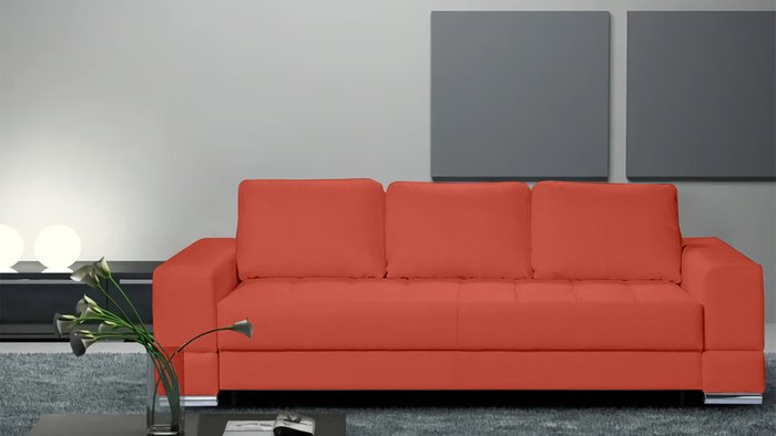 Диван-кровать Матео красного цвета - купить Прямые диваны по цене 72700.0
