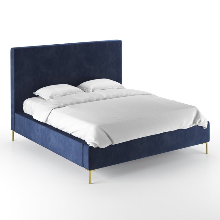 Кровать Kona 180х200 синего цвета  - купить Кровати для спальни по цене 74000.0