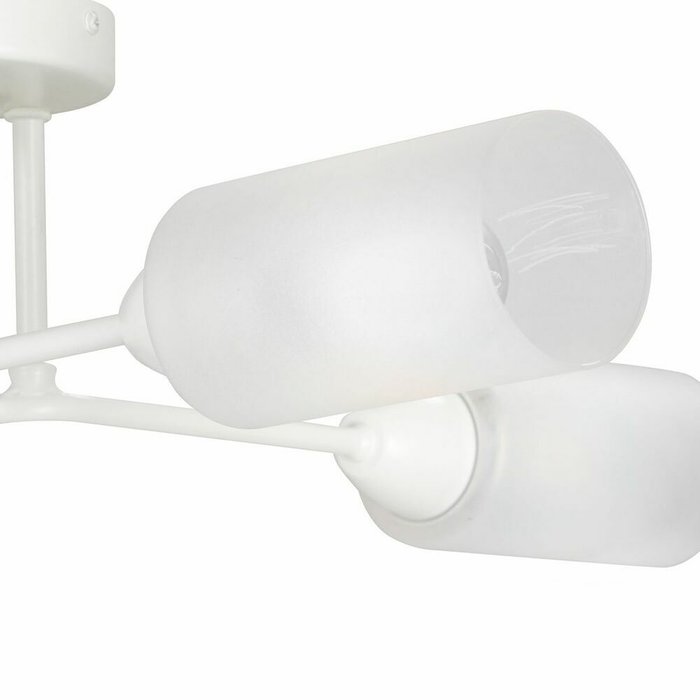 Потолочная люстра V4188-0/4PL (стекло, цвет белый) - купить Потолочные люстры по цене 3000.0