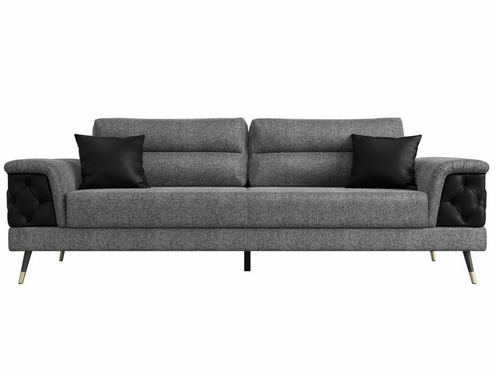  Прямой диван-кровать Лига 023 серо-черного цвета - купить Прямые диваны по цене 68999.0