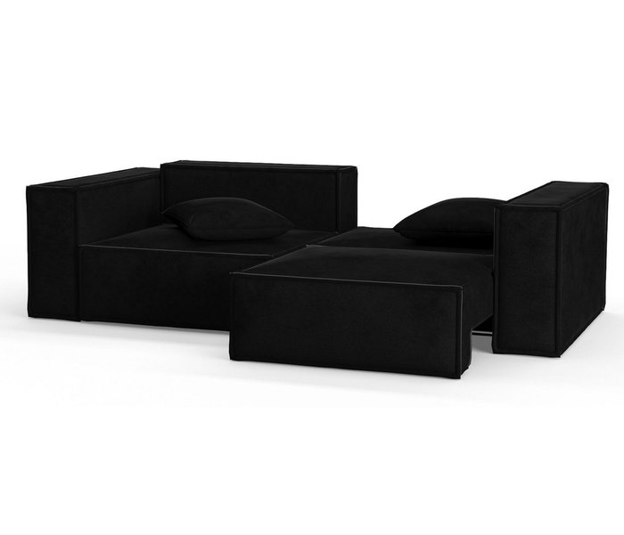 Диван-кровать из велюра Ли Рой черного цвета - лучшие Прямые диваны в INMYROOM