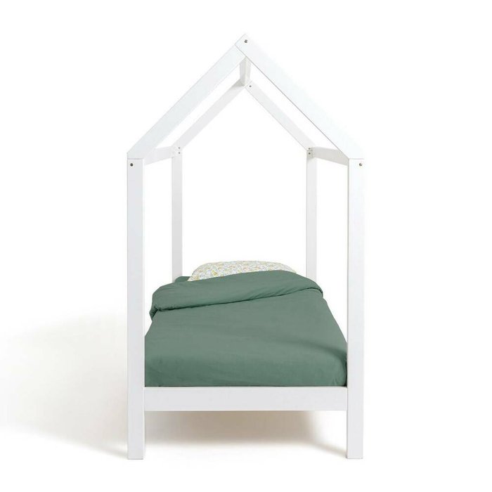 Кровать-шатер из массива сосны Archi 90х190 белого цвета - лучшие Одноярусные кроватки в INMYROOM