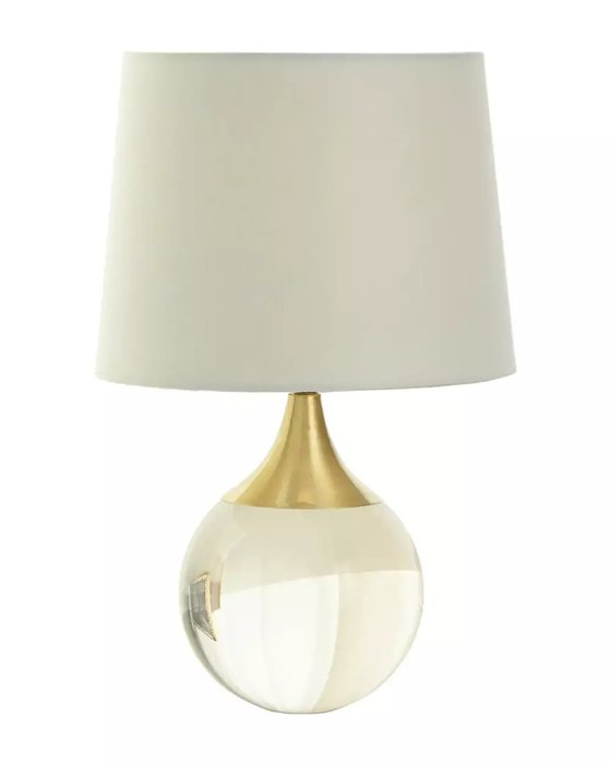 Настольная лампа Милуоки gold с абажуром из хлопка  - лучшие Настольные лампы в INMYROOM