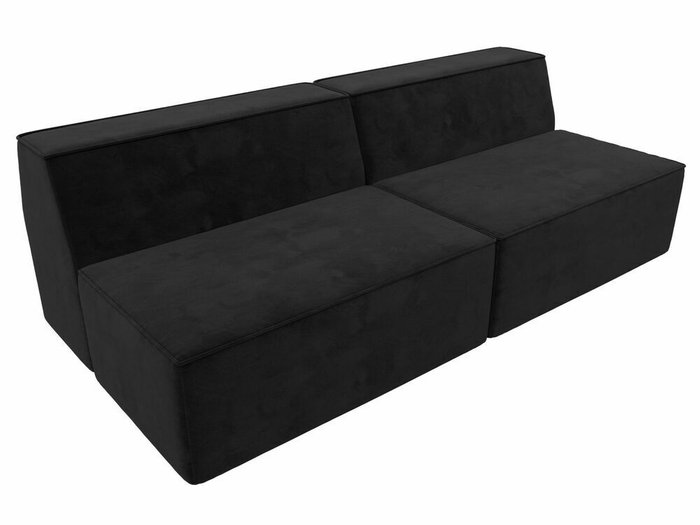 Прямой модульный диван Монс черного цвета - лучшие Прямые диваны в INMYROOM