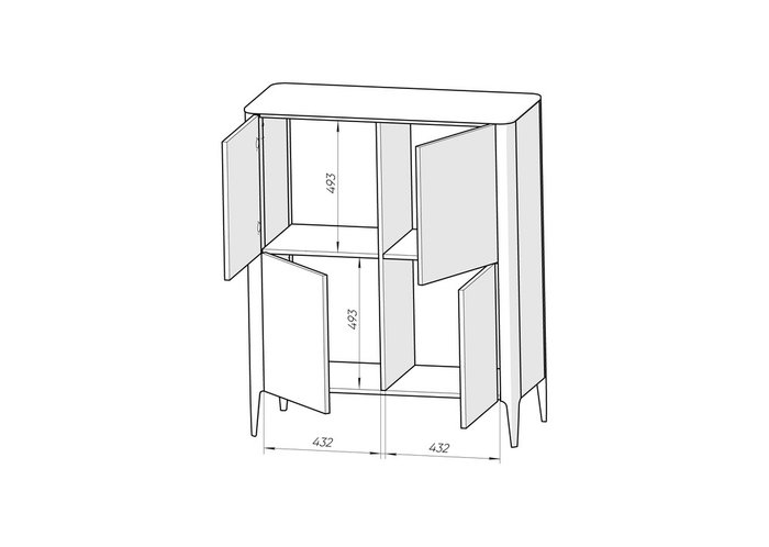 Шкаф Type oak 4 светло-серого цвета - лучшие Шкафы распашные в INMYROOM Шкаф Type oak 4 светло-серого цвета - лучшие Шкафы распашные в INMYROOM