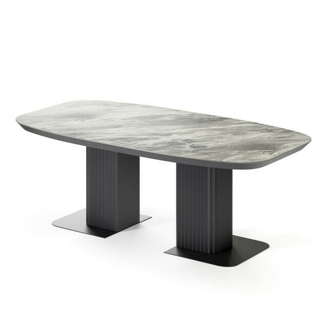 Раздвижной обеденный стол Гиртаб со столешницей цвета светло-серый мрамор - купить Обеденные столы по цене 200970.0