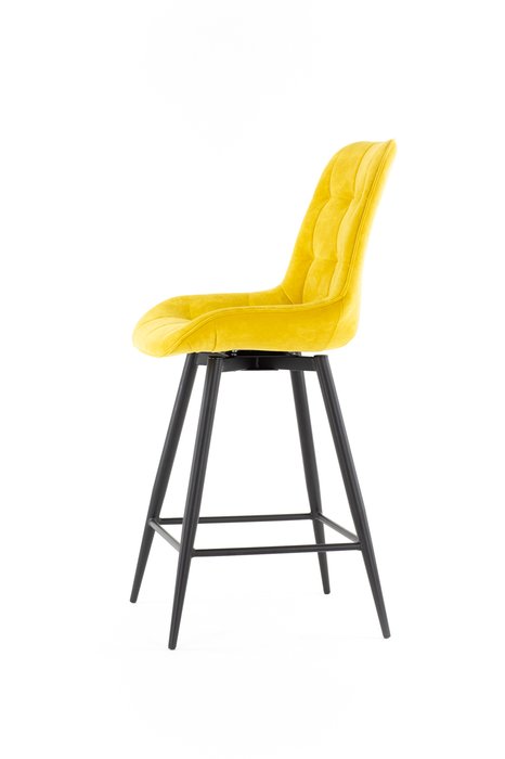 Стул полубарный  Elis Bar cross conus желтого цвета - лучшие Барные стулья в INMYROOM