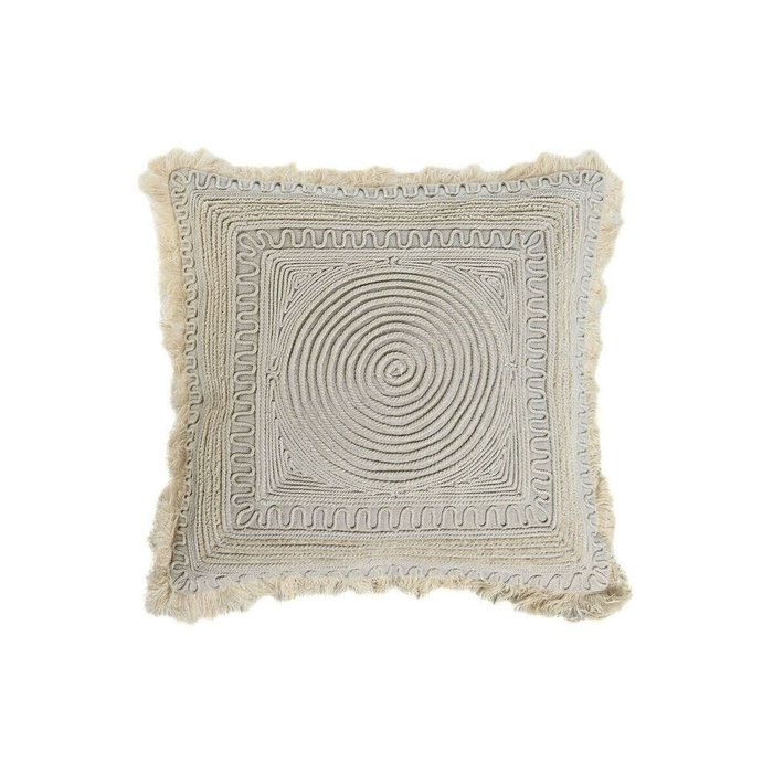 Подушка Boho 45х45 бежевого цвета