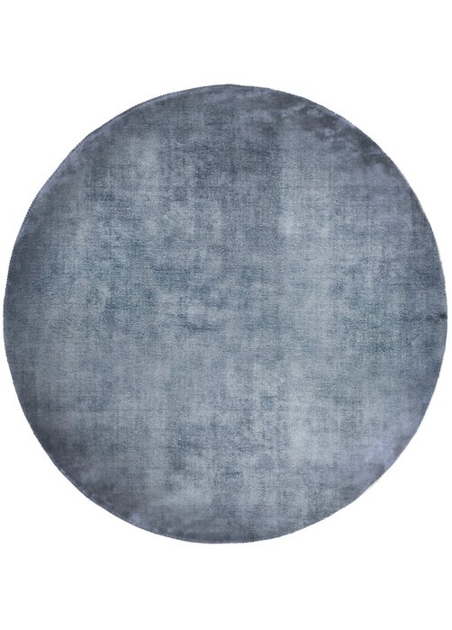 Ковер Linen темно-синего цвета диаметр 200