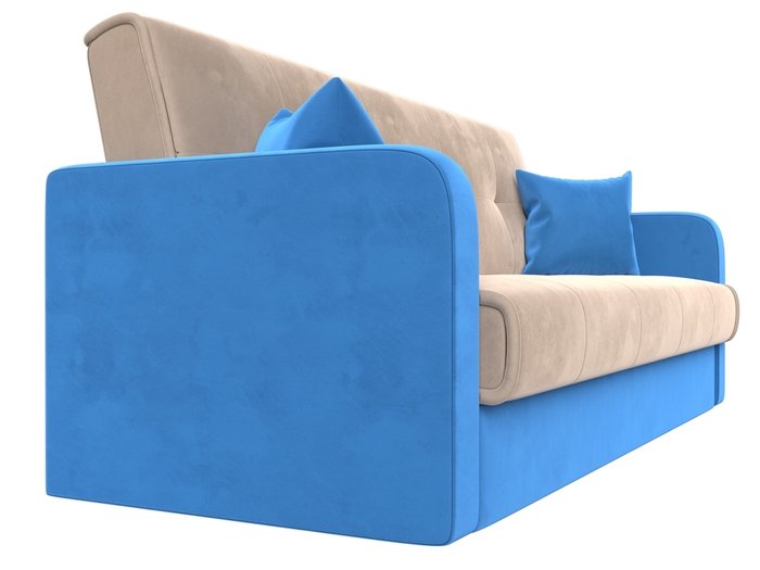 Диван-кровать Надежда бежево-голубого цвета - лучшие Прямые диваны в INMYROOM