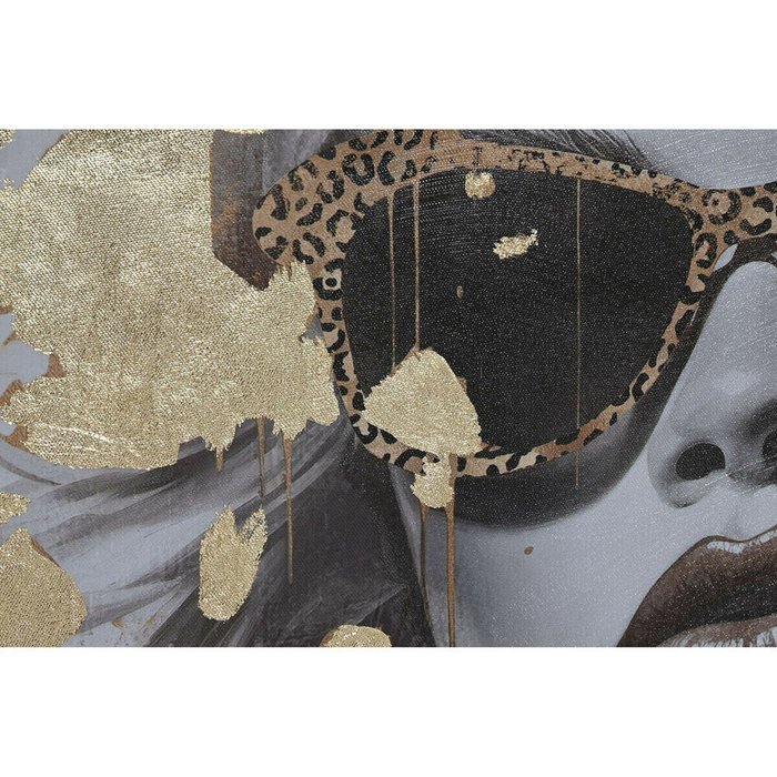Картина Позолоченный chica 70 x 3,5 x 70 cm (2 штук) - лучшие Картины в INMYROOM