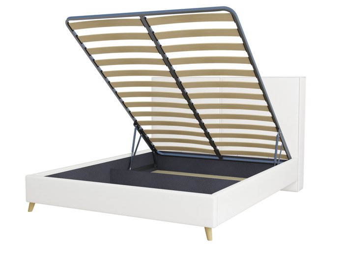 Кровать Atlin 180х200 белого цвета с подъемным механизмом - купить Кровати для спальни по цене 34997.0